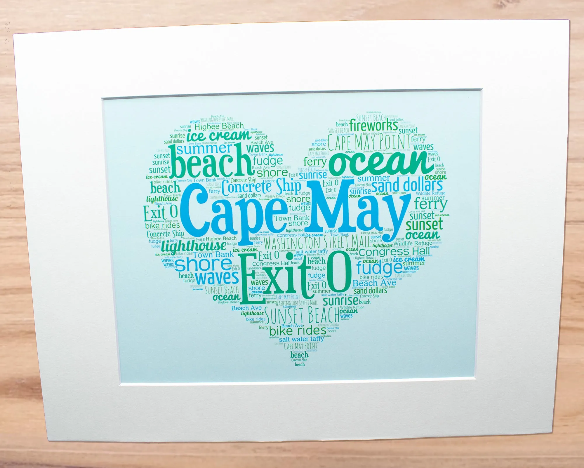 A Day in Cape May, NJ - Matted 11x14 Art Print