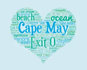 A Day in Cape May, NJ - Matted 11x14 Art Print