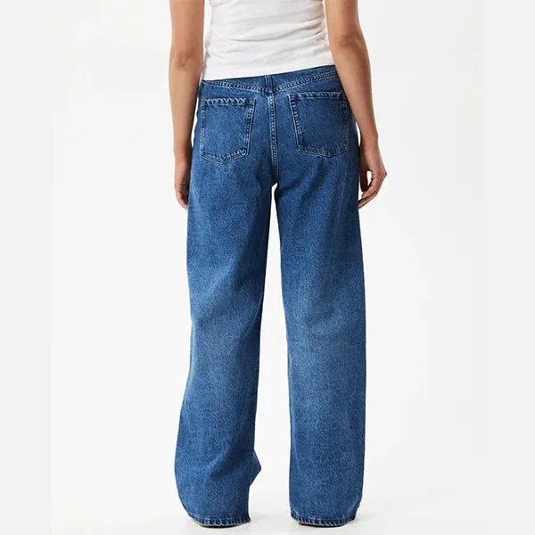 Afends Bella Hemp Baggy Jeans - Authentic Blue