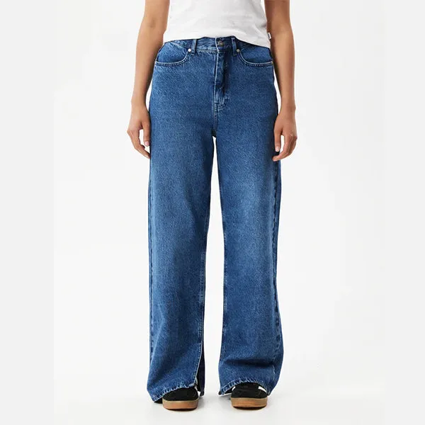 Afends Bella Hemp Baggy Jeans - Authentic Blue