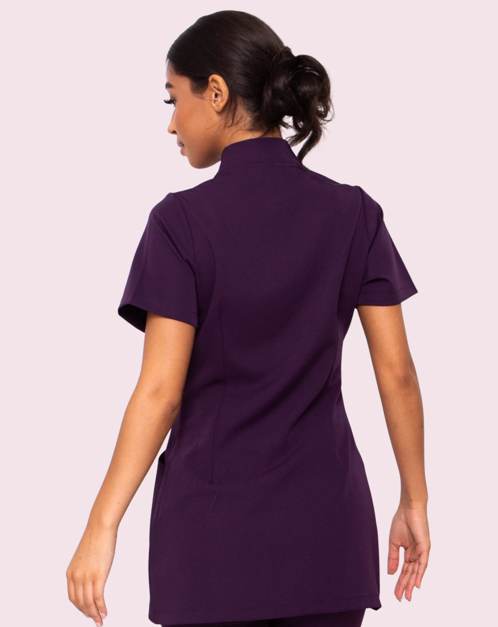 Allure Healthcare Tunic with Pockets - Aubergine