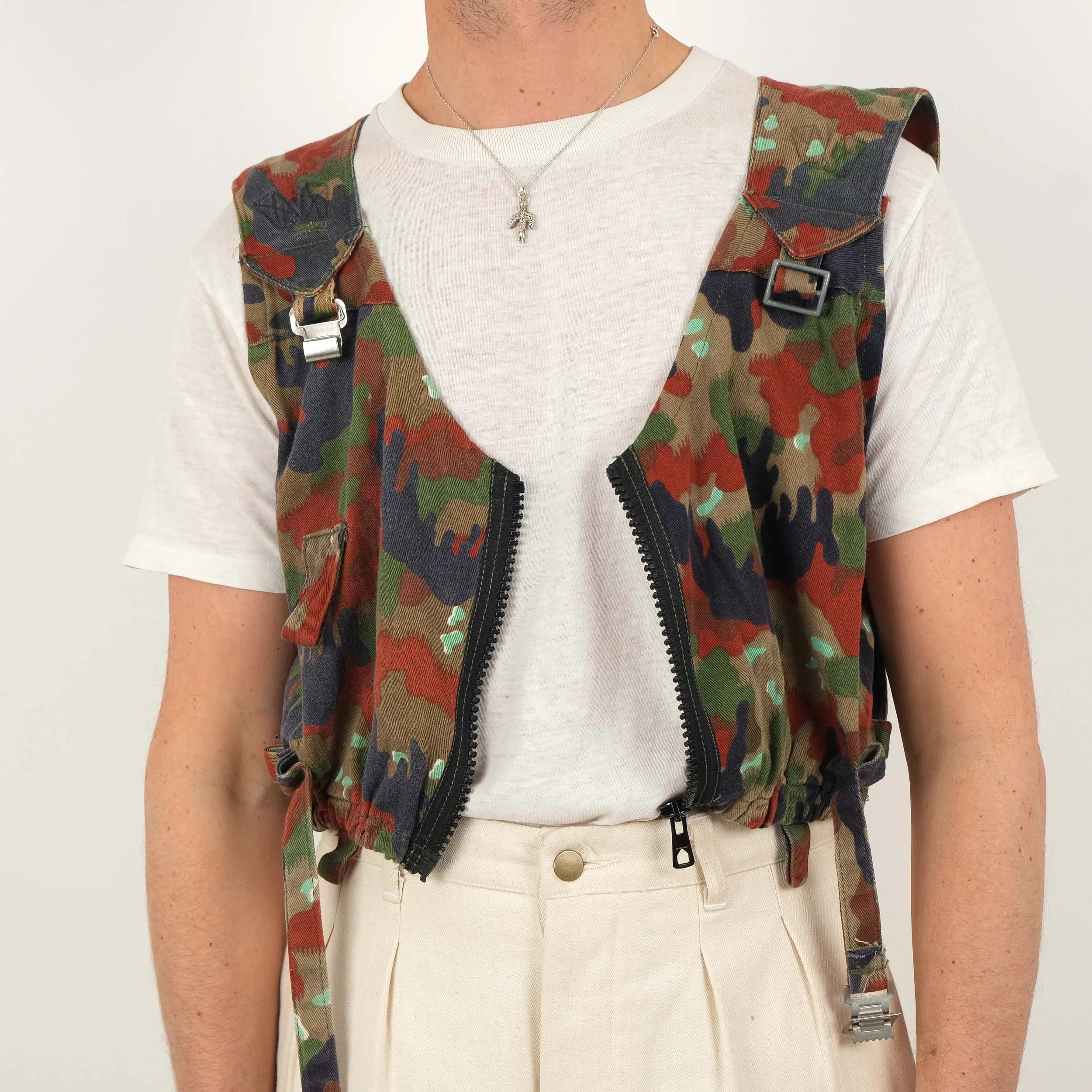 ALPENFLAGE CUSTOM VEST - BLACK ZIPPER