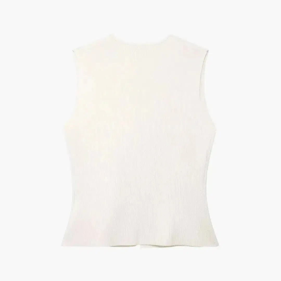 Amadée – V-neck collar – Cropped vest top