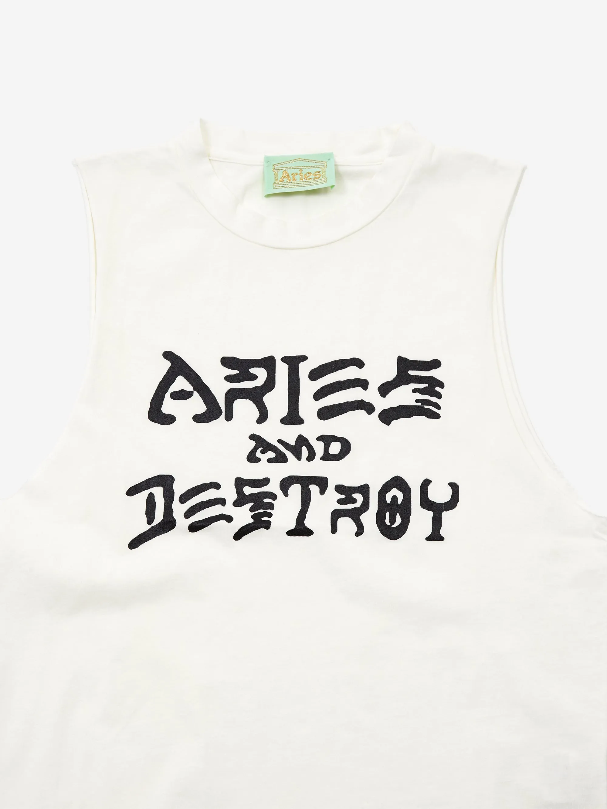 Aries Vintage Aries and Destroy Vest - Off White