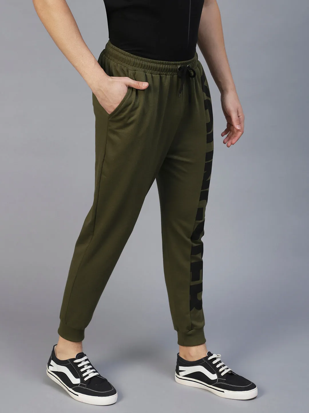 Army Green One Side Printed Jogger