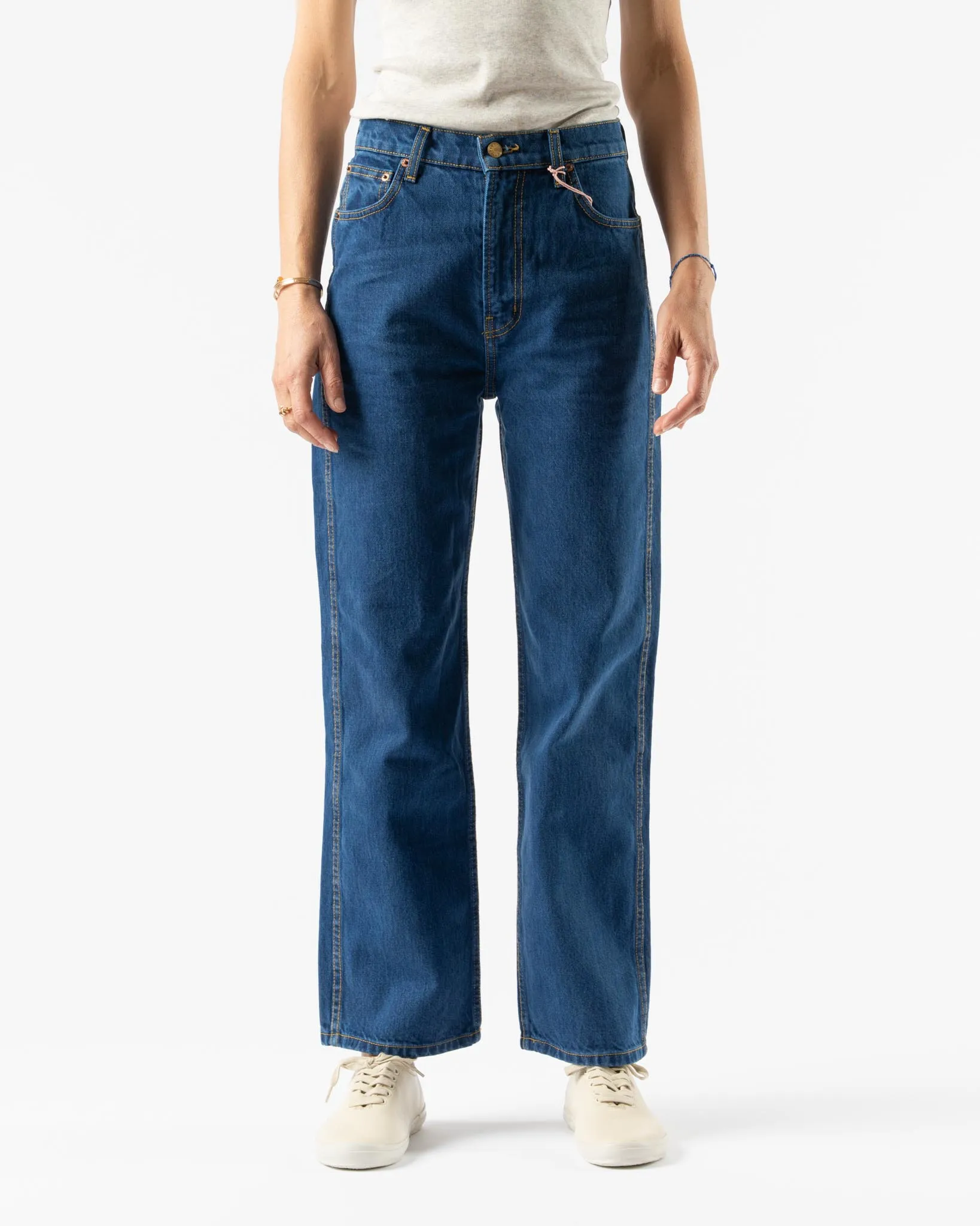 B Sides Plein High Straight Jean in Van Blue