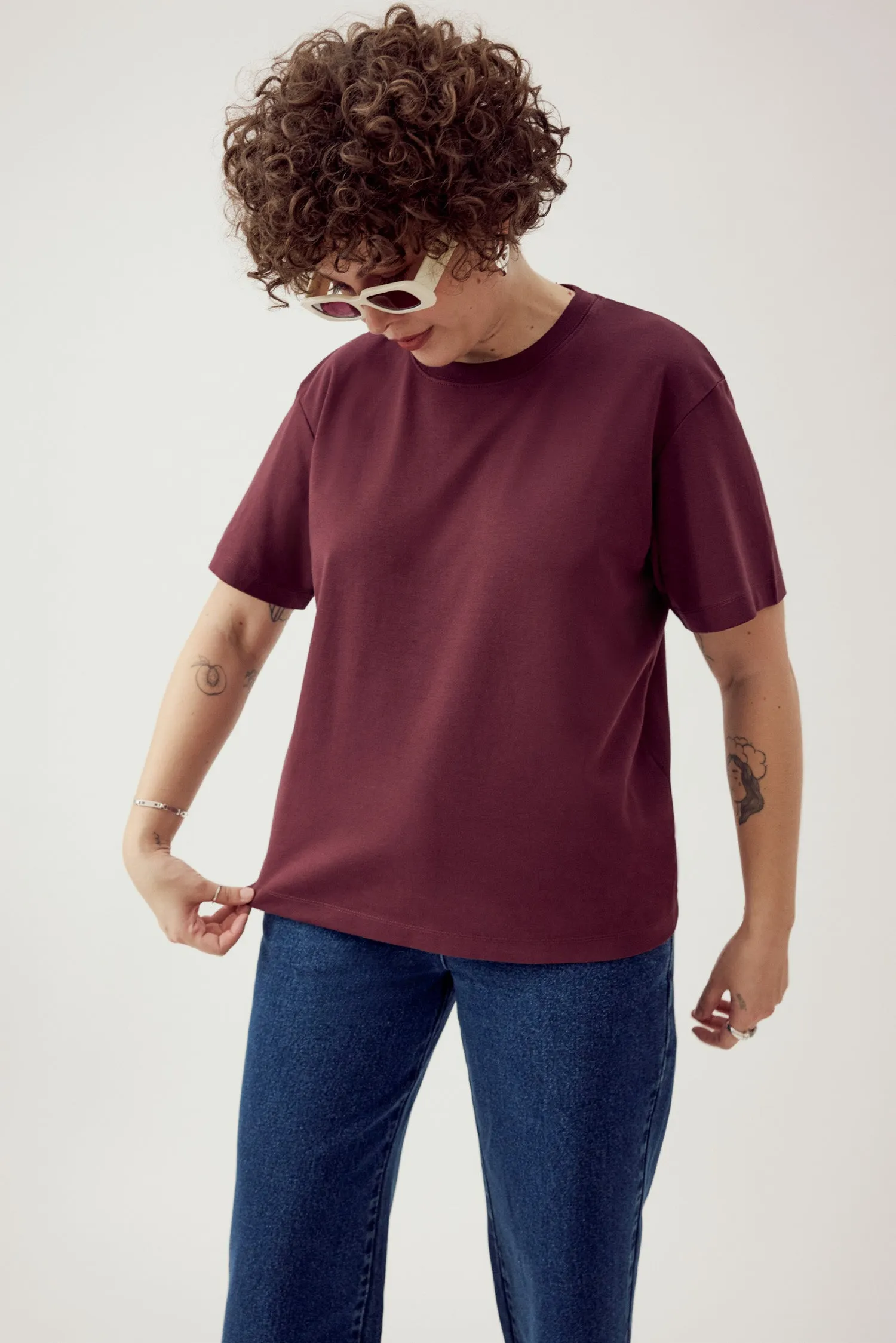 Basic Heavyweight T-Shirt Aubergine