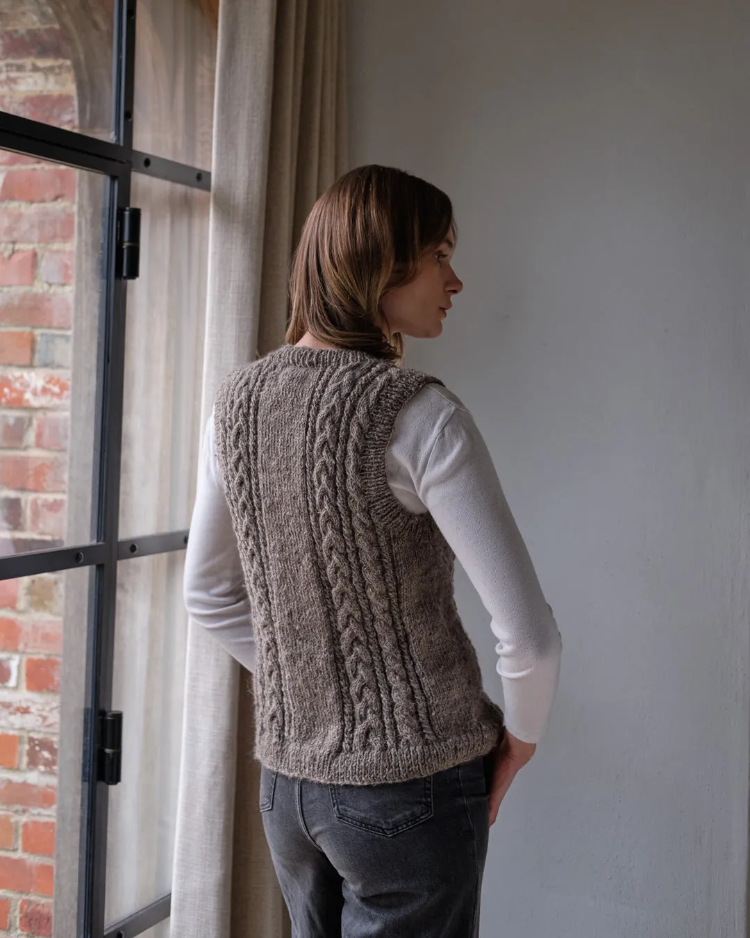 Bibico - Amita Knitted Wool Vest - Light Brown