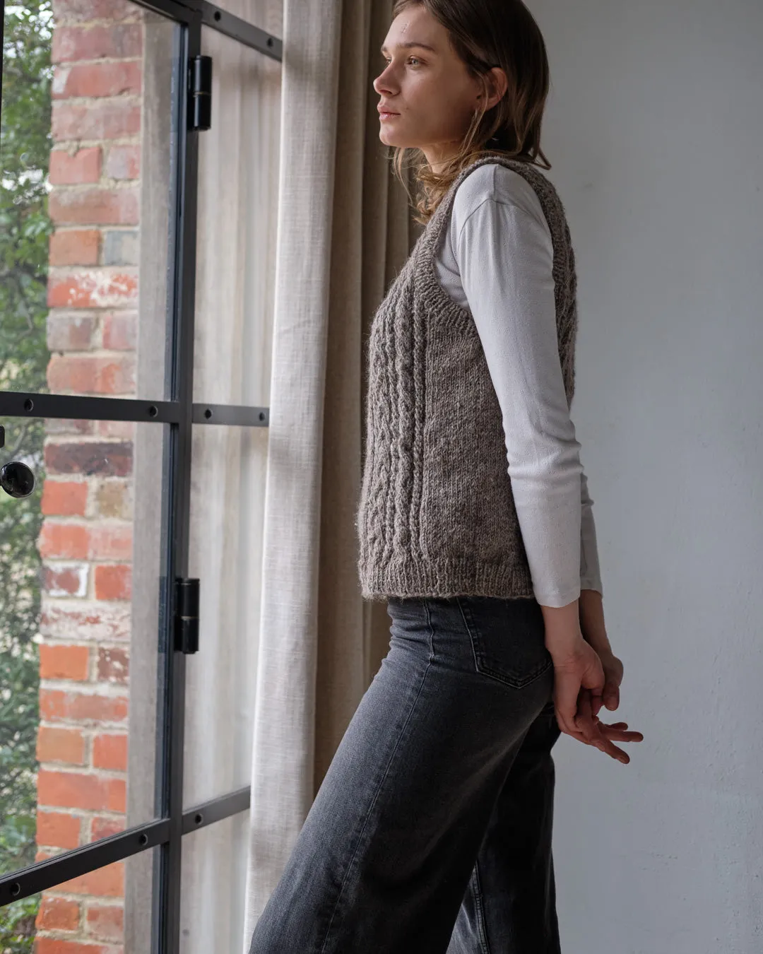 Bibico - Amita Knitted Wool Vest - Light Brown