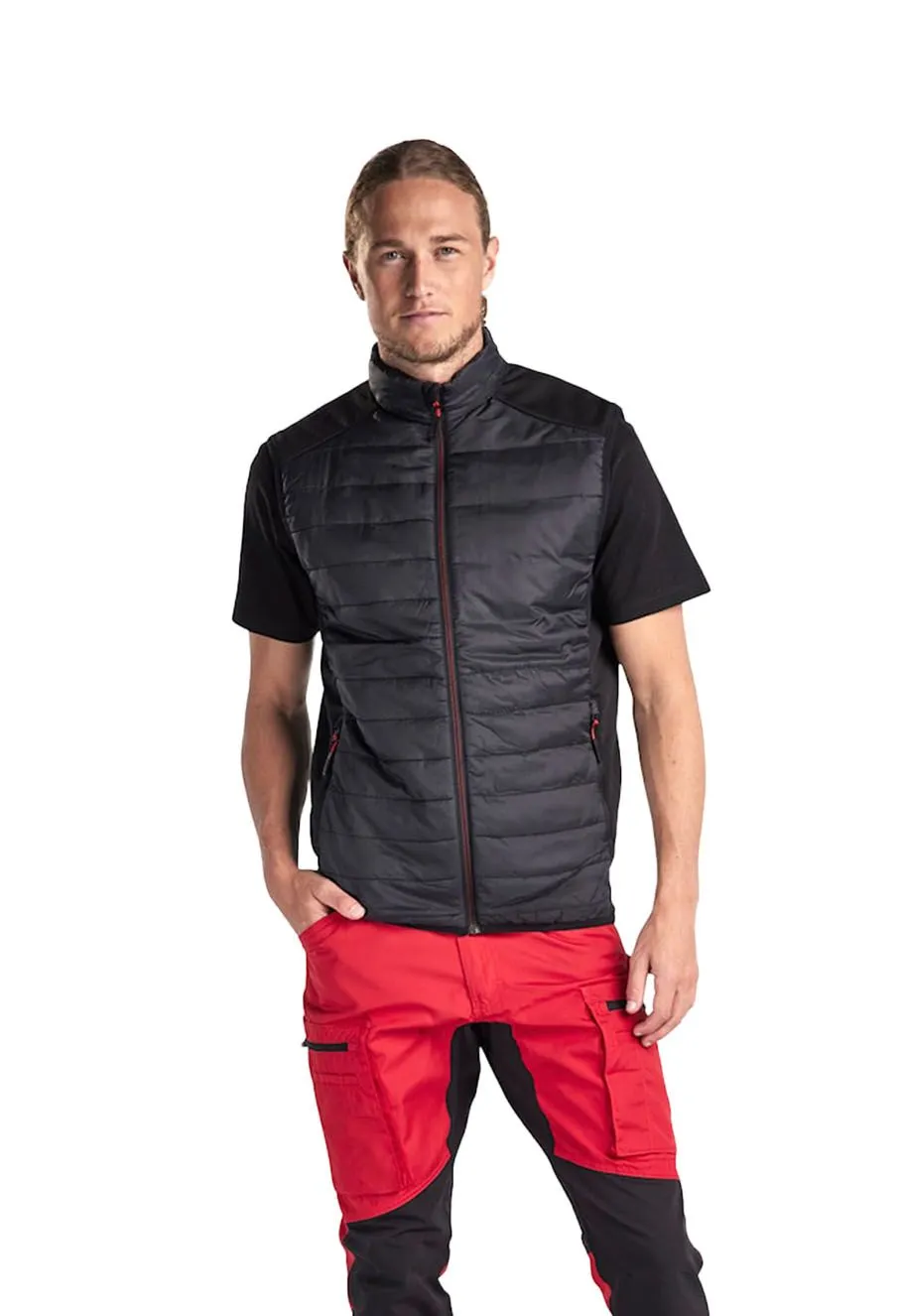 Bl&#xE5;kl&#xE4;der&#x20;Work&#x20;Vest&#x20;Lined&#x20;3863&#x20;Black&#x20;Red