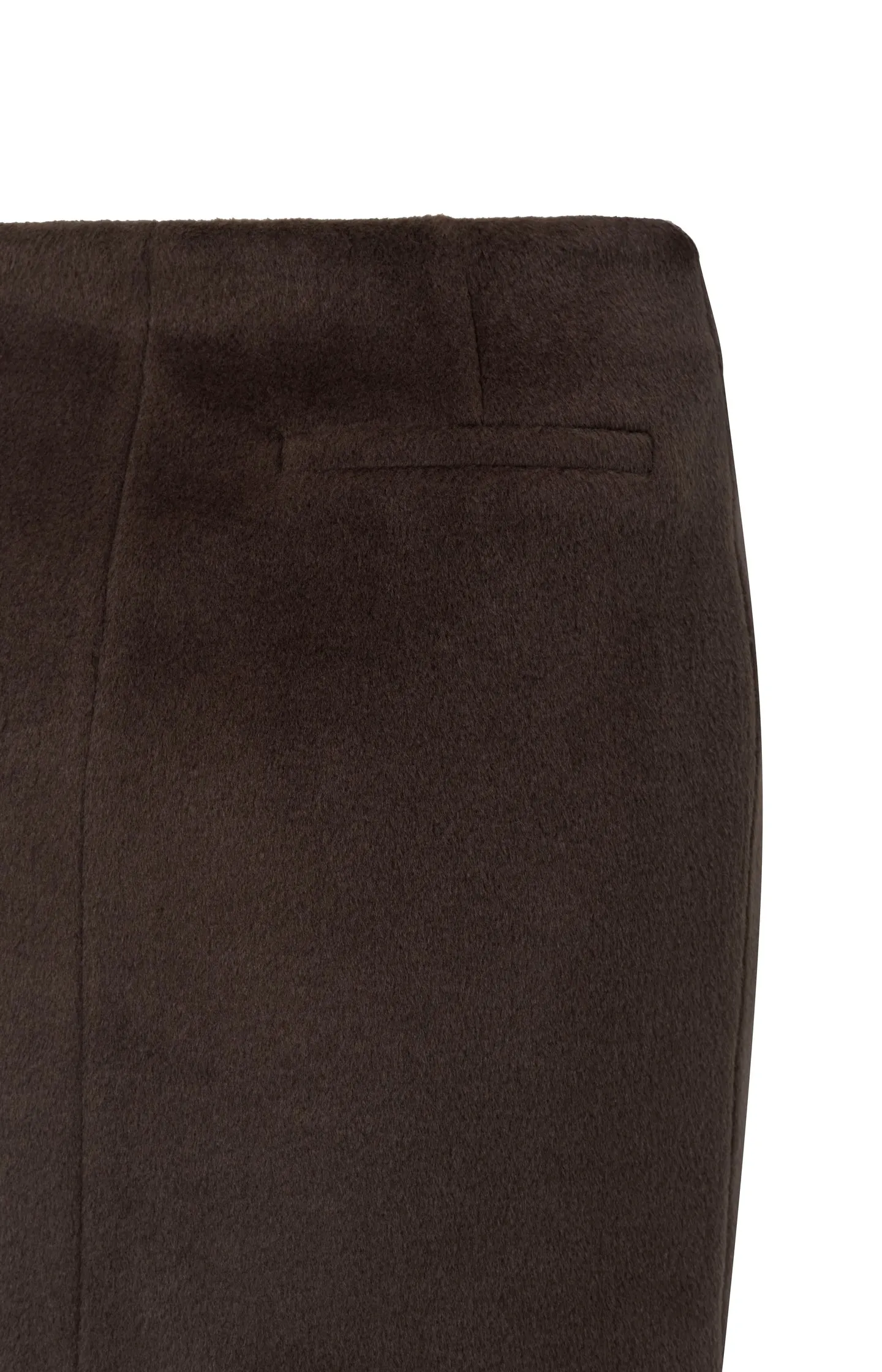 Brown mini skirt with fitted fit