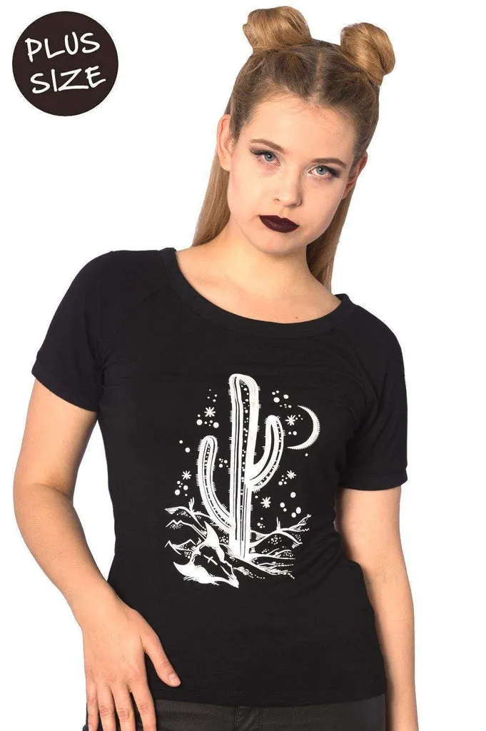 Cosmic Cactus Raglan Top