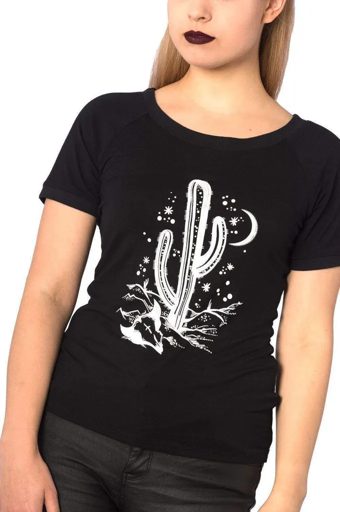 Cosmic Cactus Raglan Top