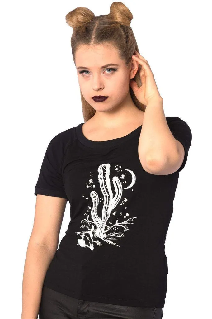 Cosmic Cactus Raglan Top