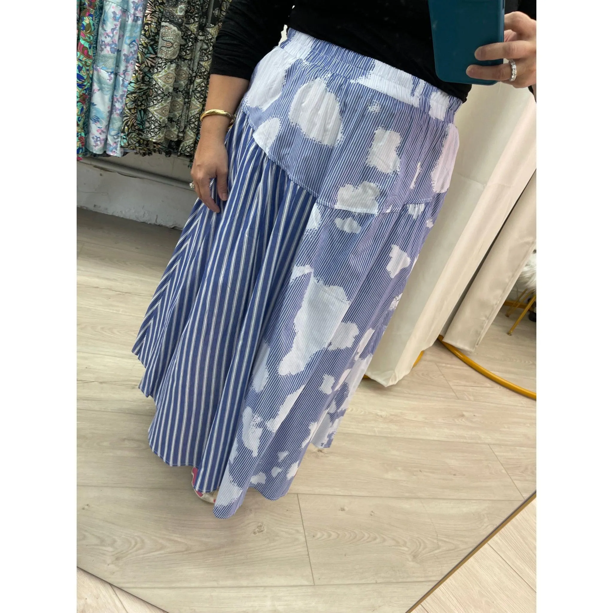 Crisp Multi-Print Skirt - O/S