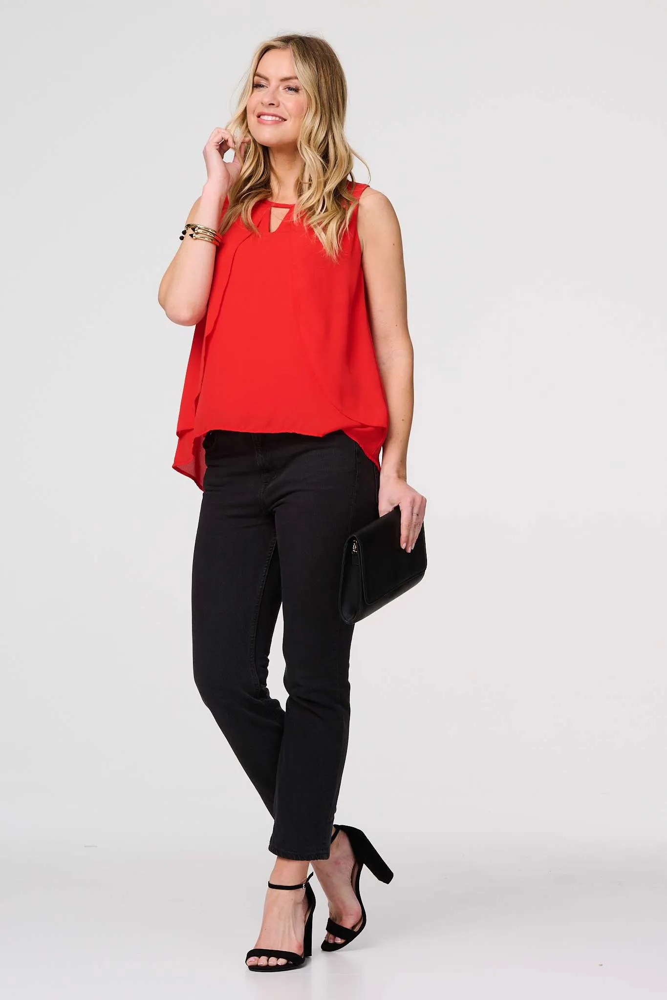 Cut Out Detail Sleeveless Top