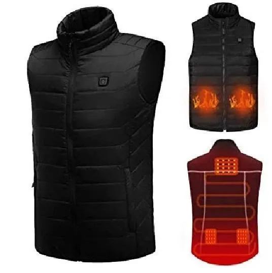 Electric Heated Vest Men Women Heating Waistcoat Thermal Warm Clothing Usb Heated Outdoor Vest Winter Heated Jacket