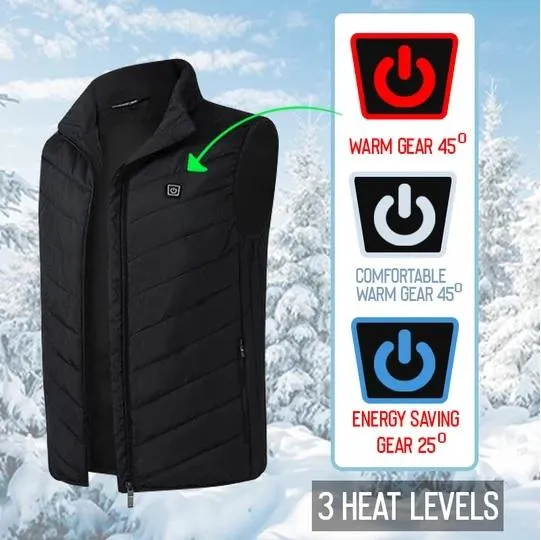 Electric Heated Vest Men Women Heating Waistcoat Thermal Warm Clothing Usb Heated Outdoor Vest Winter Heated Jacket