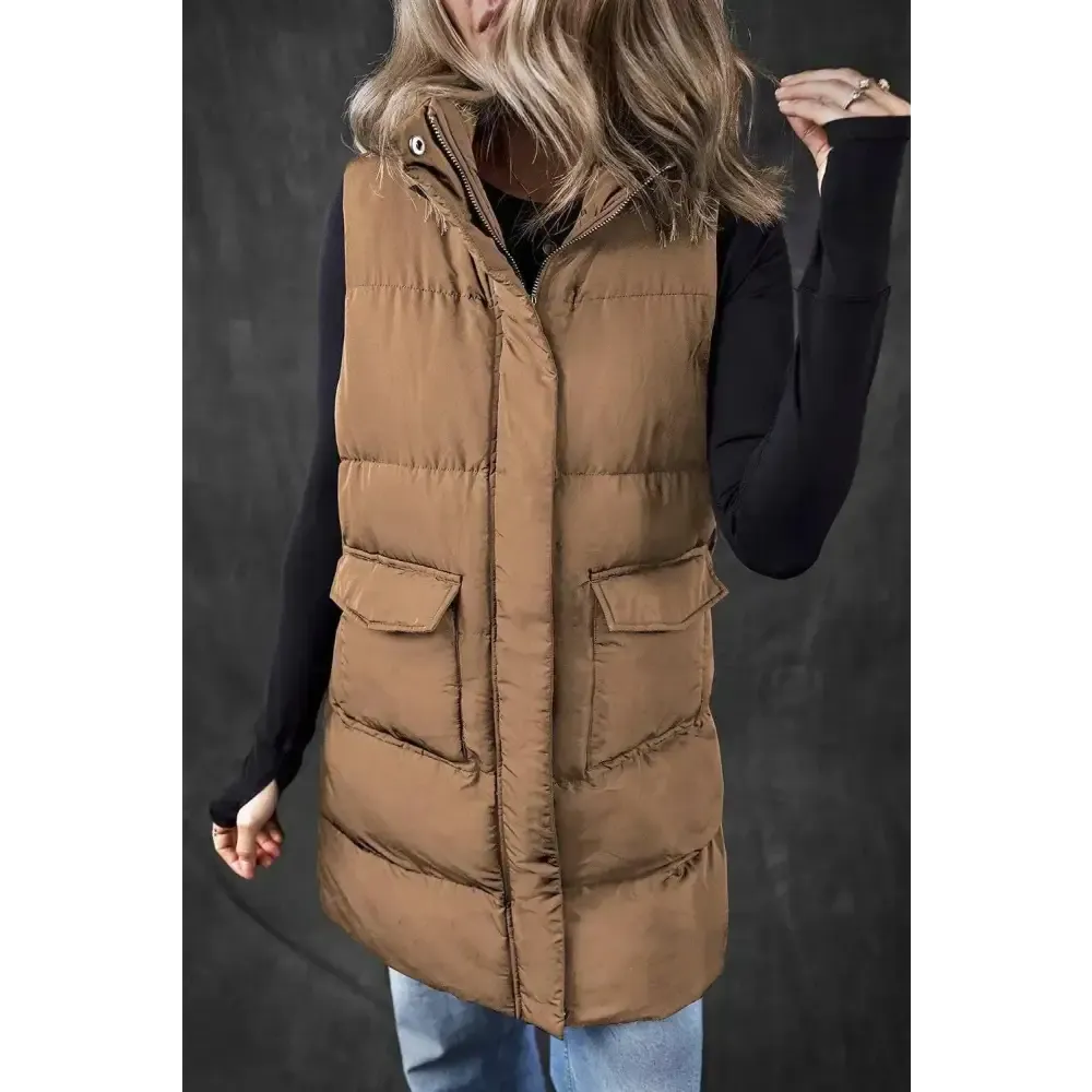 Elevate Your Style with the Luxurious Pocketed Vest Coat in Fashion