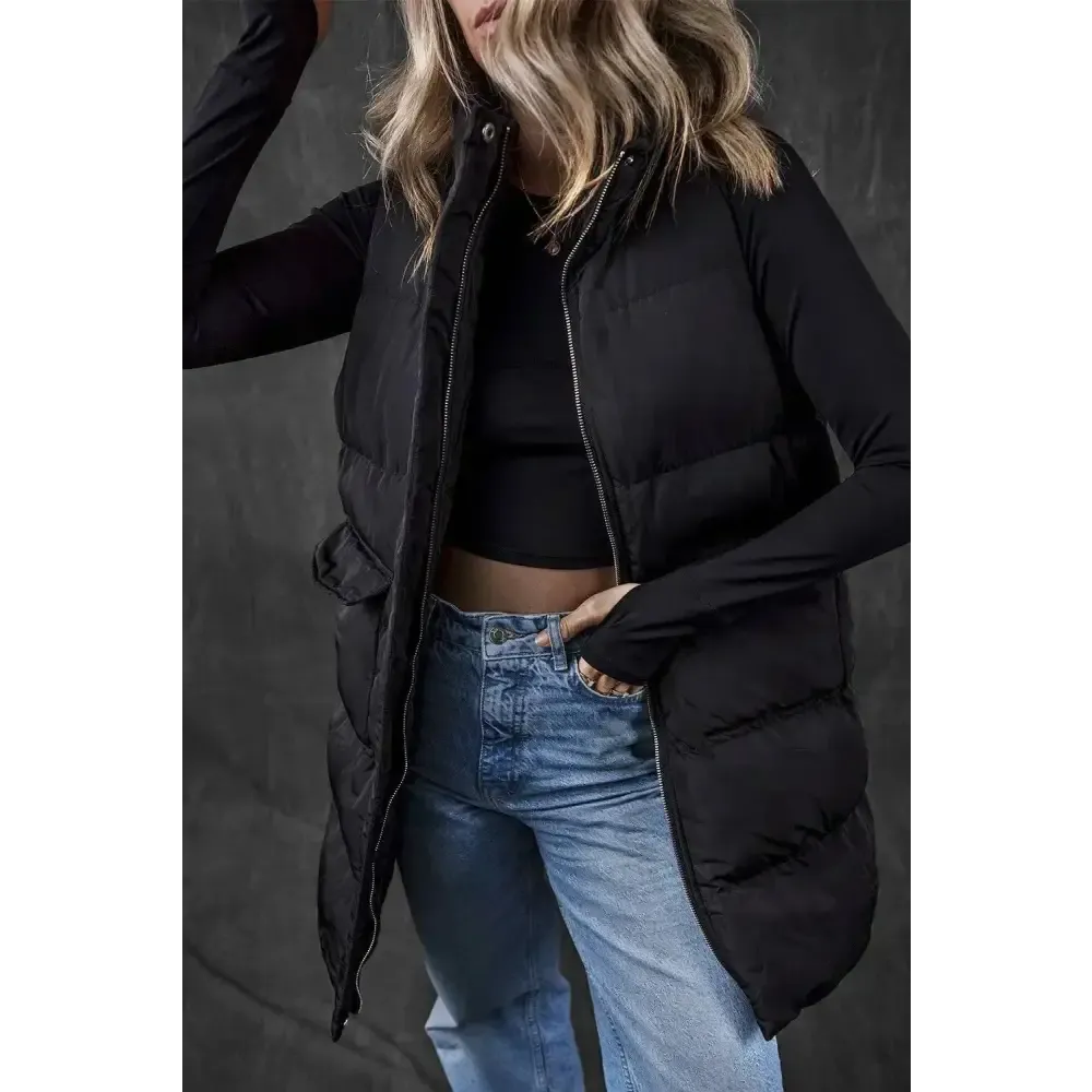 Elevate Your Style with the Luxurious Pocketed Vest Coat in Fashion