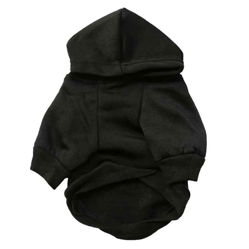 Fashion Black Dog Paw Print Small Dog Hoodie Jacket