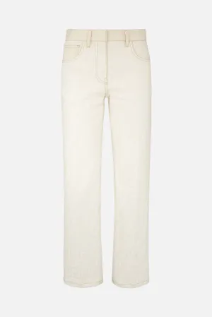 FF Pattern Denim Straight-Leg Jeans