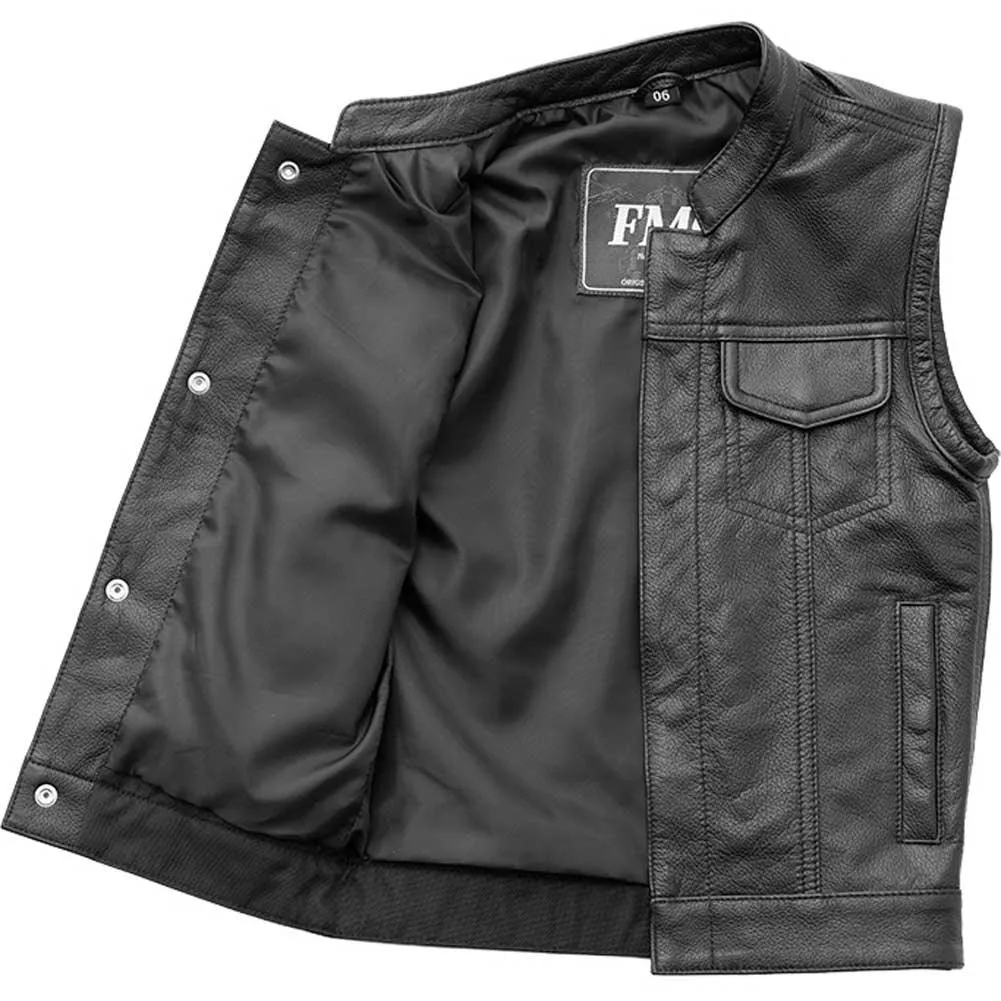 First Mfg Kids Bad Boy Leather Biker Vest