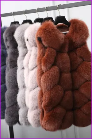 Fox Fur Gilet 70cm