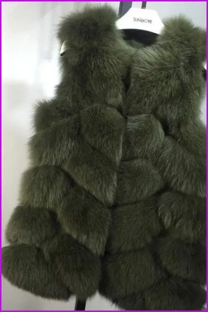 Fox Fur Gilet 70cm