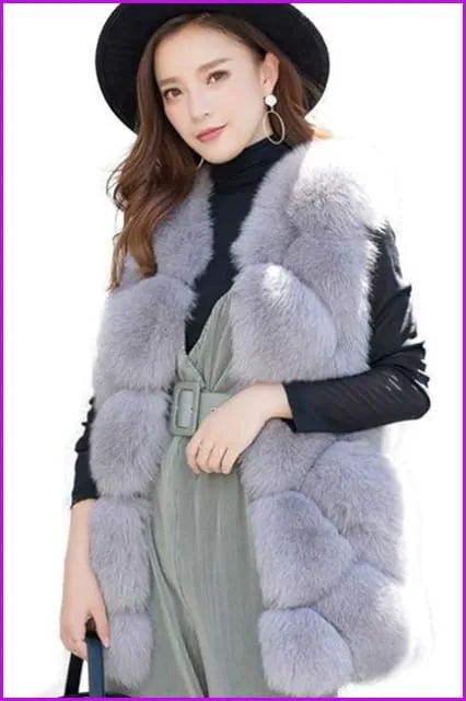 Fox Fur Gilet 70cm