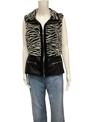 Frank Lyman Women's Faux Fur Vest Animal Print Size: 4