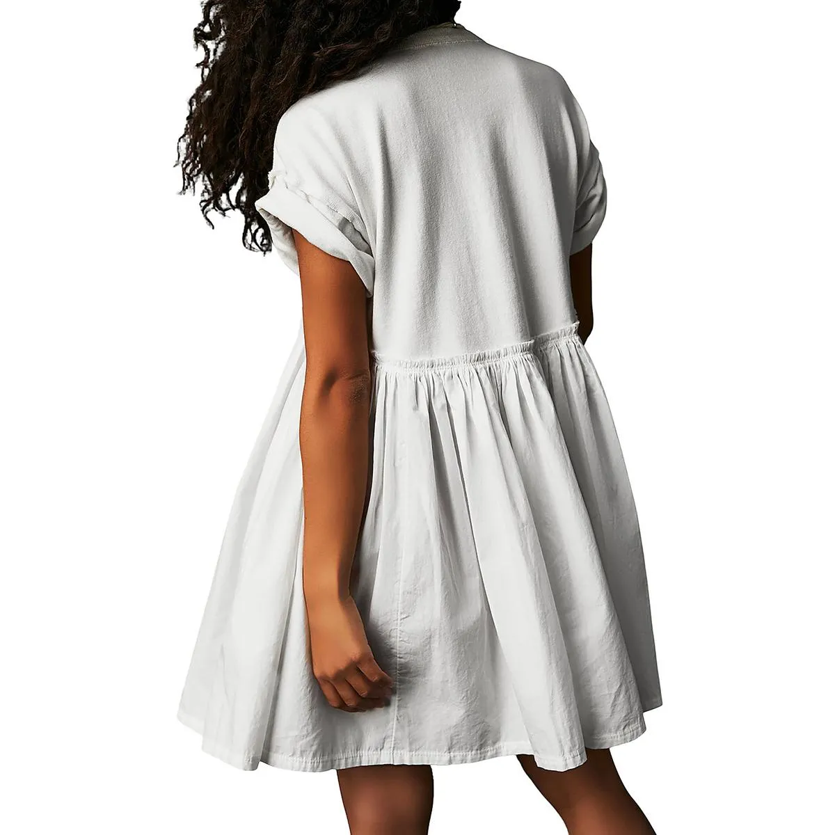 Free People Womens Catalina Cotton Mini Babydoll Dress