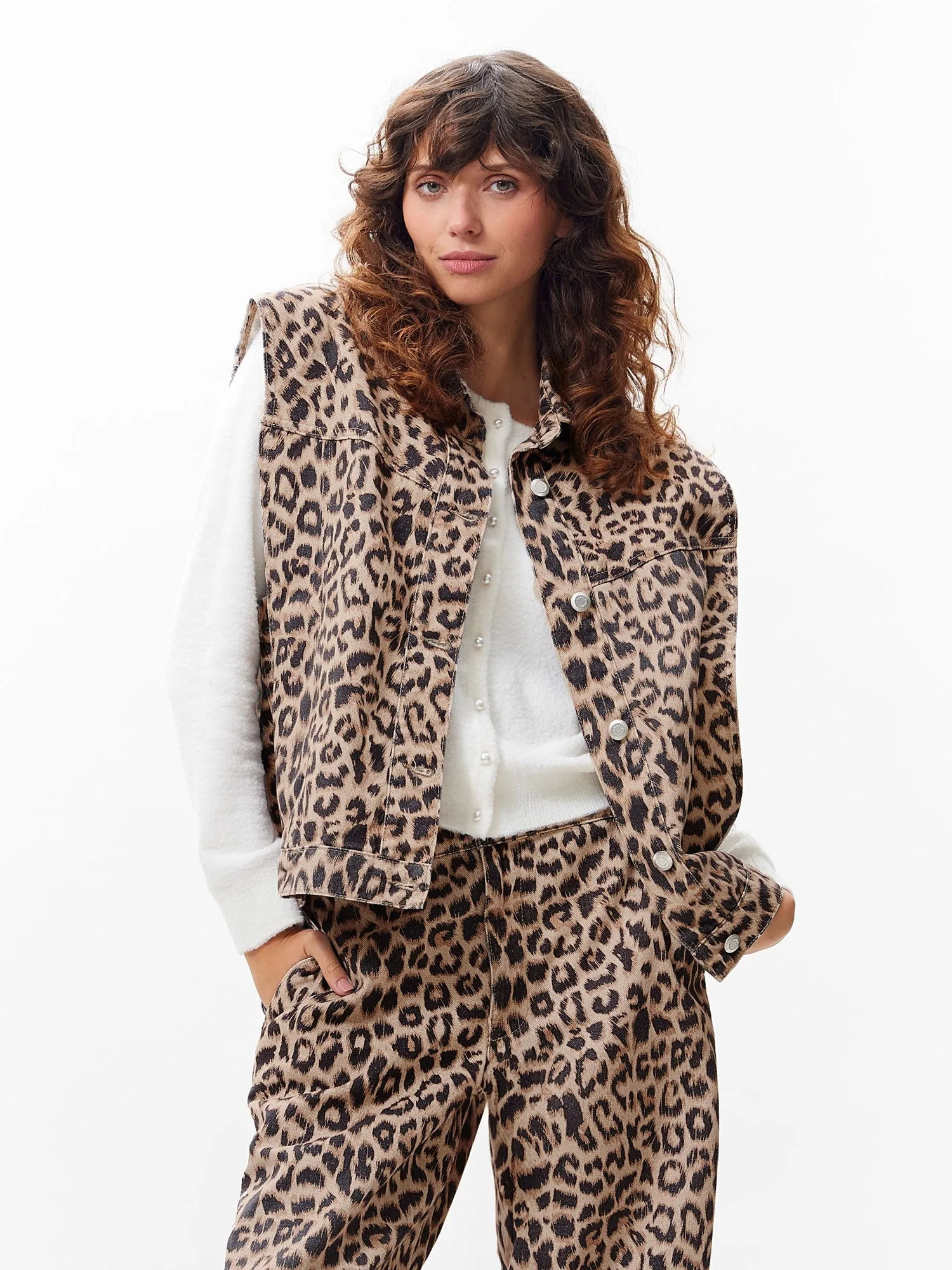 Gilet met leopard dessin | Sesame