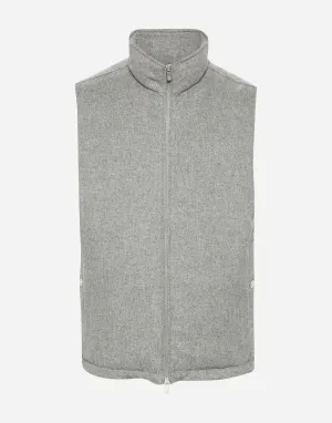 High-Neck Wool Gilet