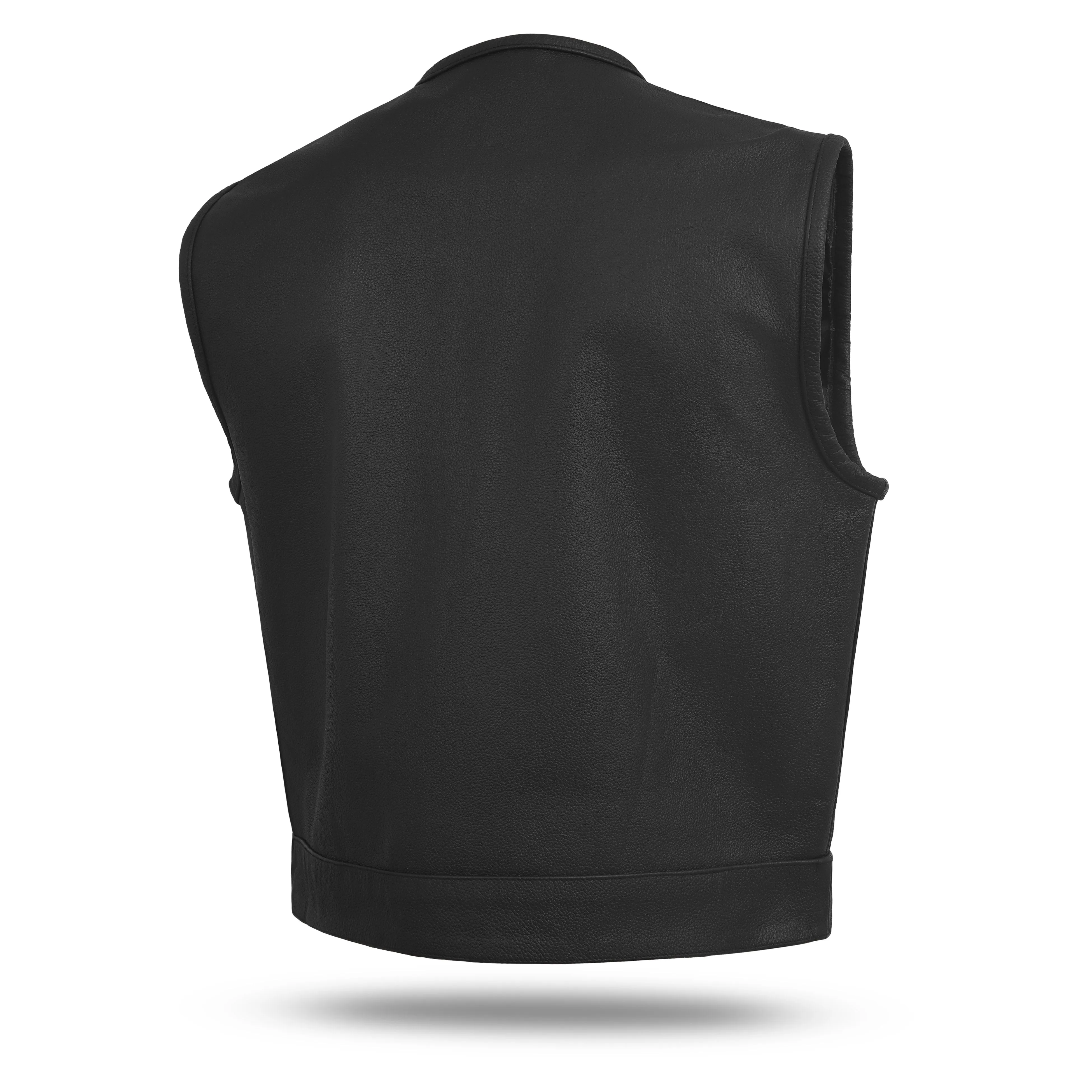 HL11659SPT Low Rise Short Torso Black Club Style Vest (Cow Leather)