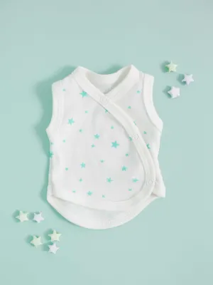 Incubator Vest, Mint Green Stars, Premium 100% Organic Cotton