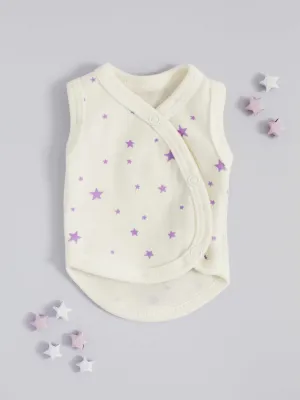 Incubator Vest, Purple Stars, Premium 100% Organic Cotton