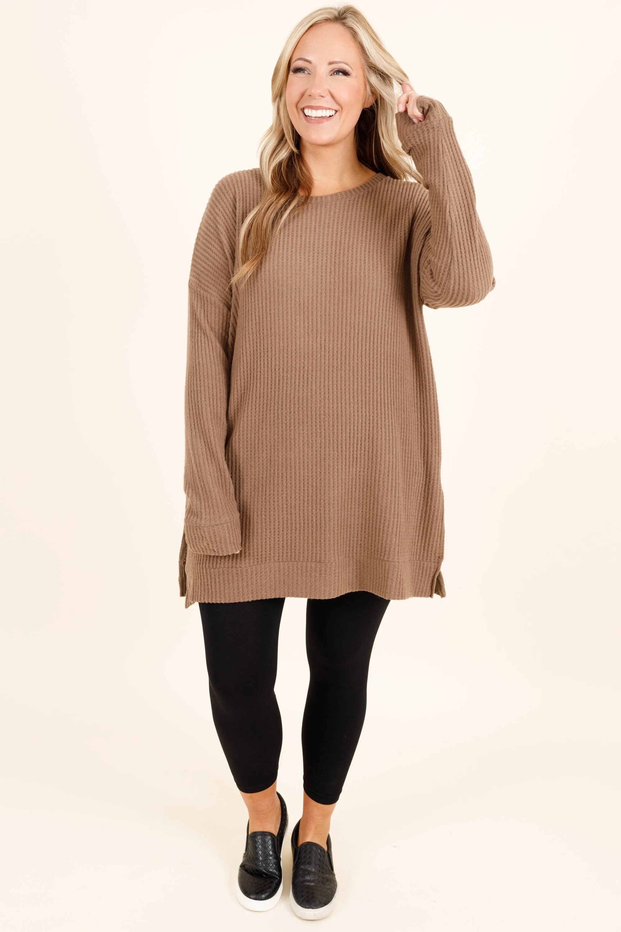 Keeping It Cute Tunic, Mocha