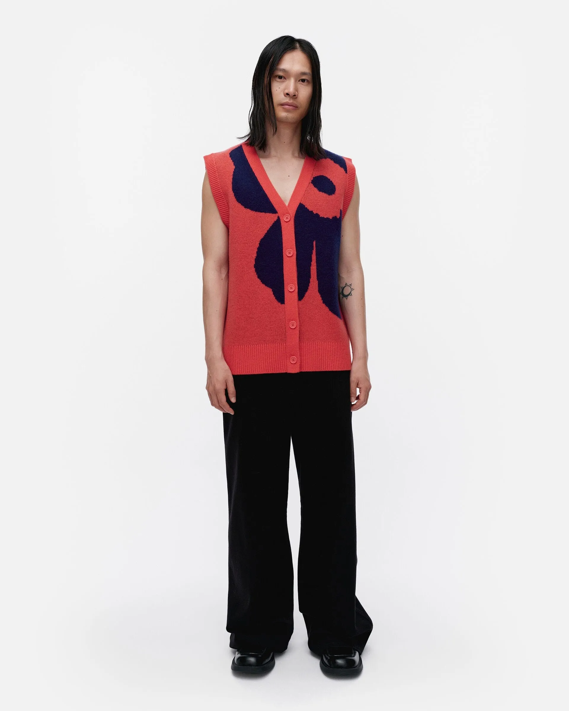 kioski jaava unikko knitted wool vest (XXS)