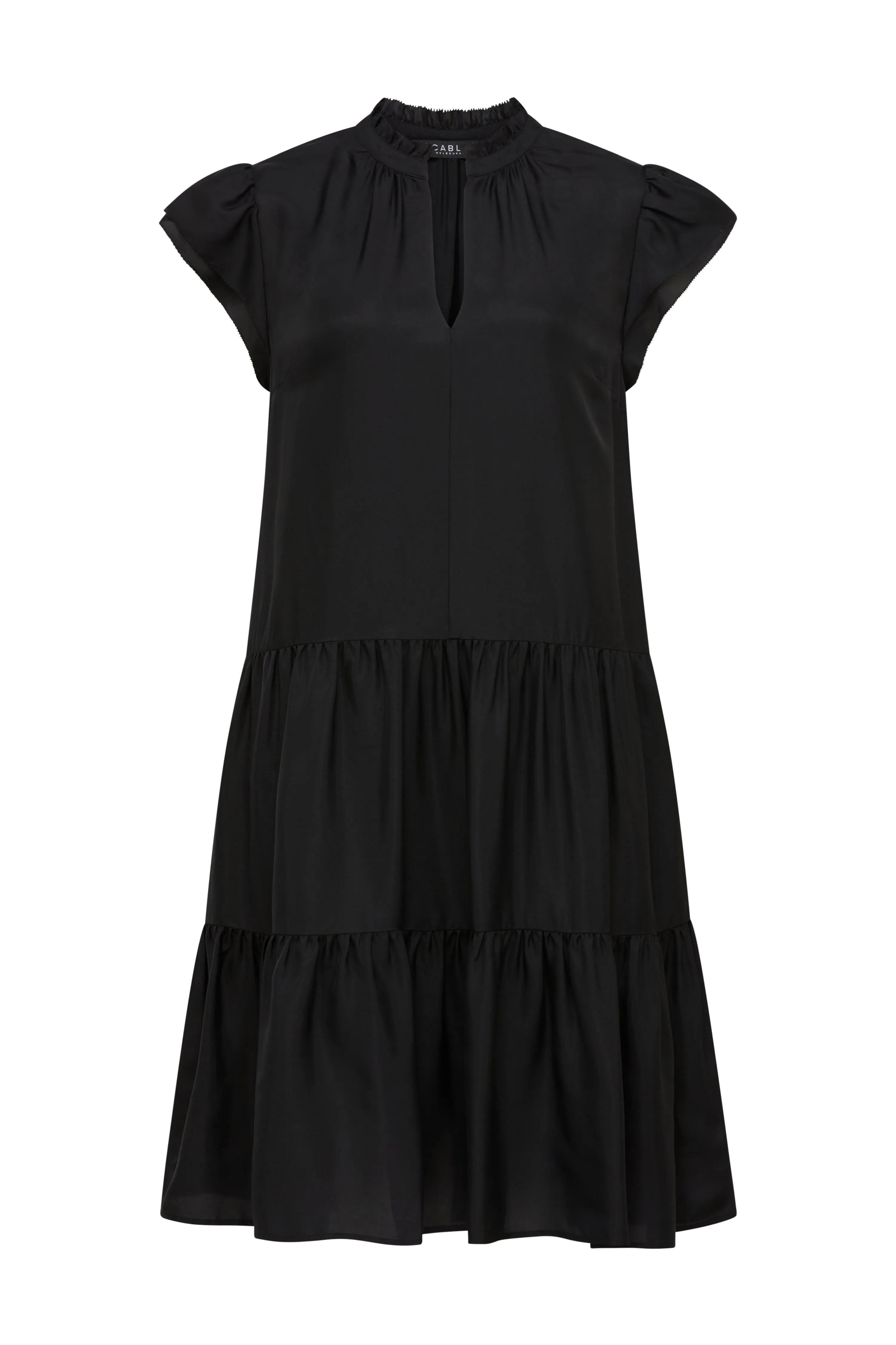 Laura Frill Dress - Black