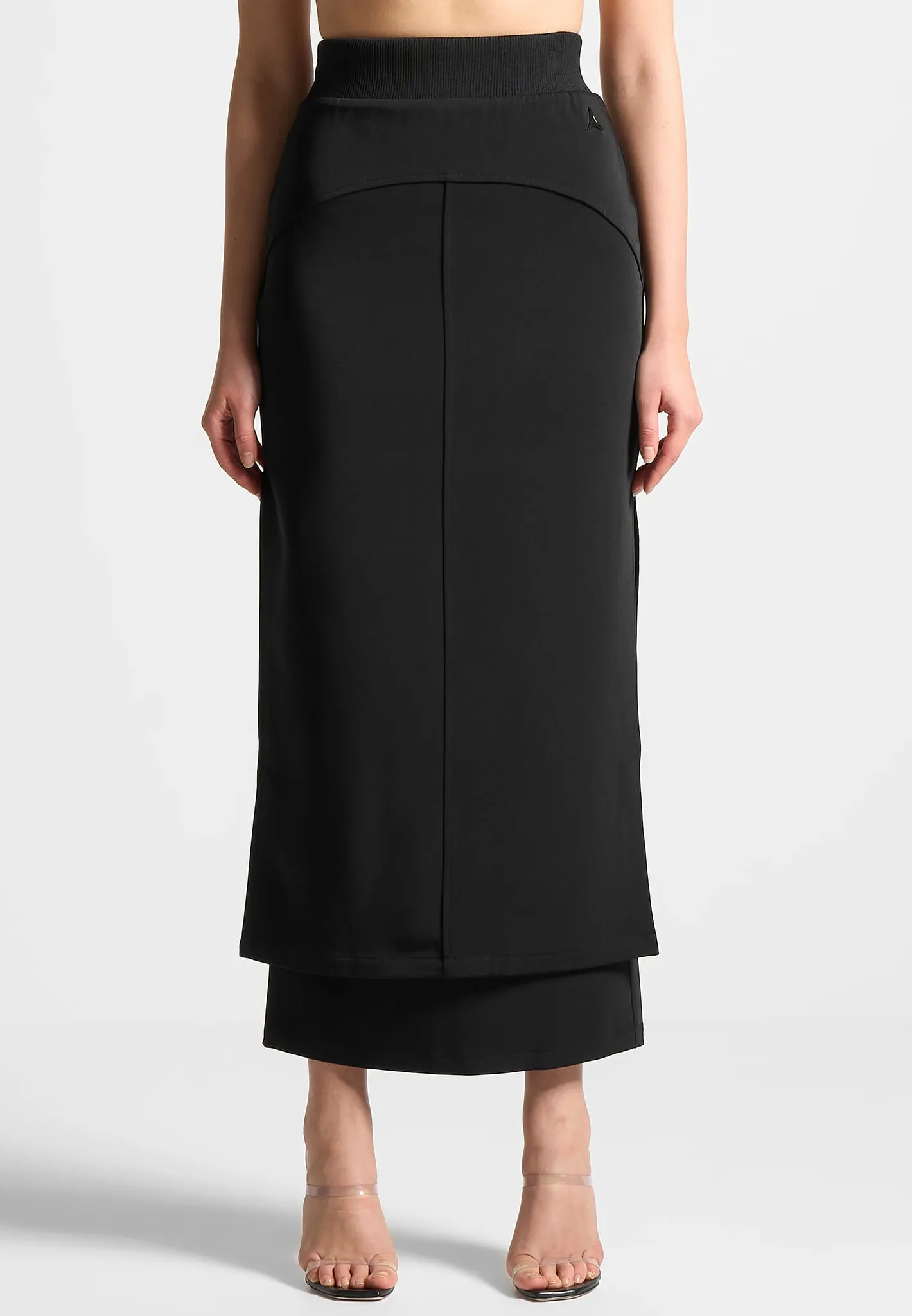 Layered Midaxi Skirt - Black