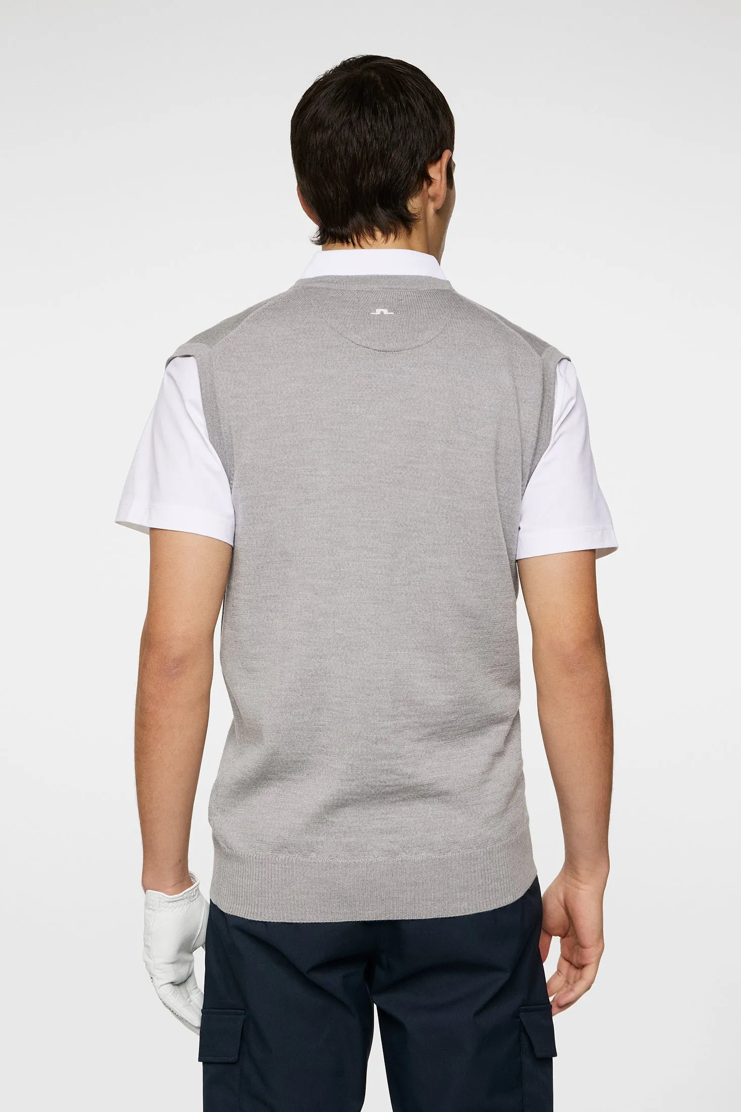 Liam Knitted Vest / Light Grey Melange