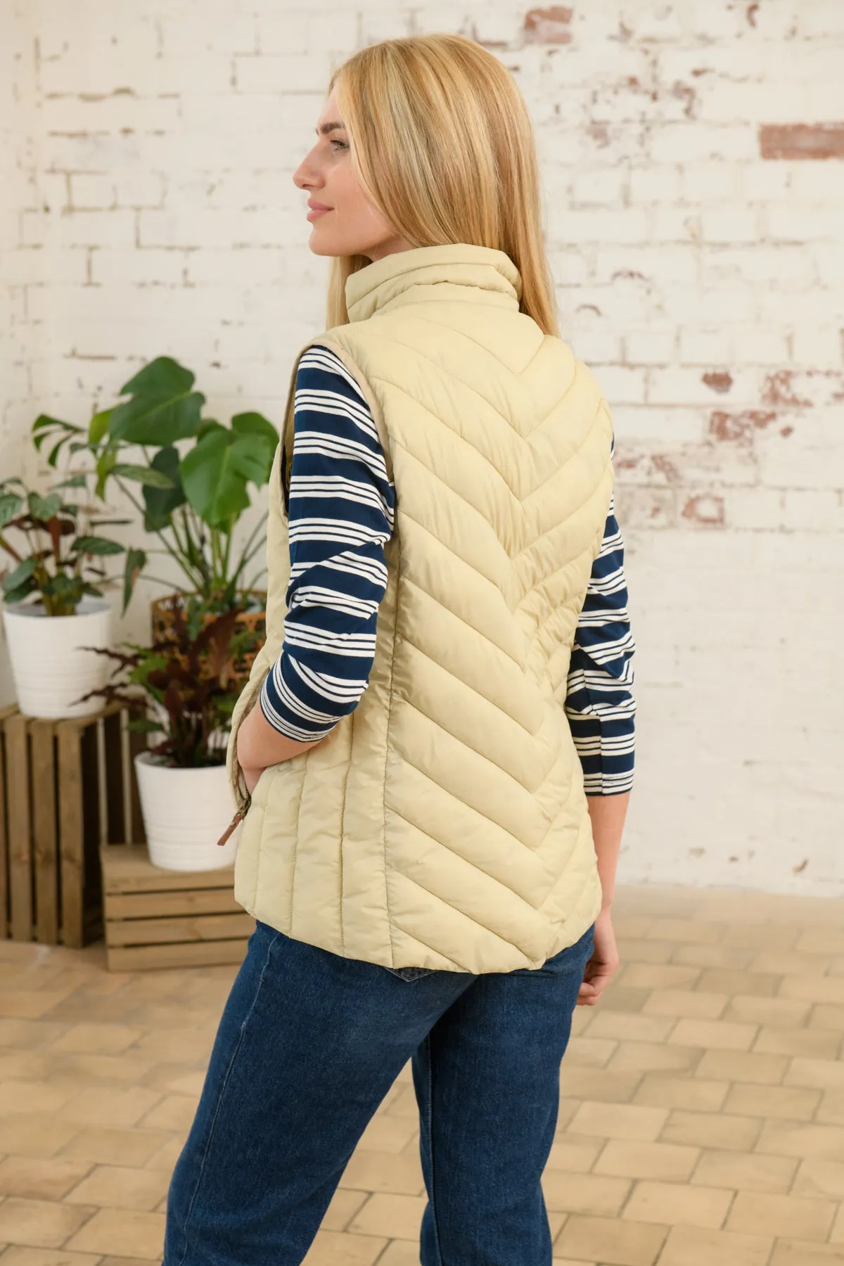 Lighthouse Laurel Ladies Gilet - Almond