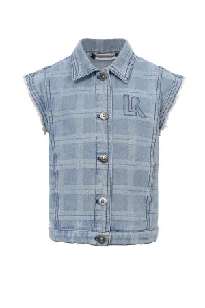 LOOXS 10sixteen Check Denim Gilet