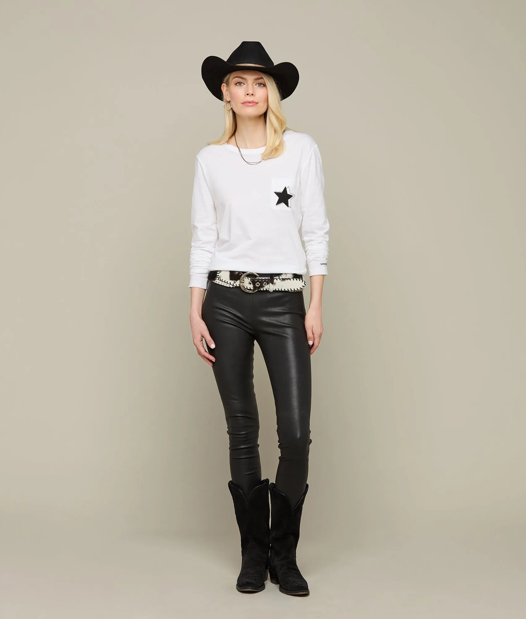 Lucchese Star Pocket Tee :: White