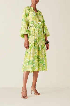 Magnolia Dress - Retro Lime