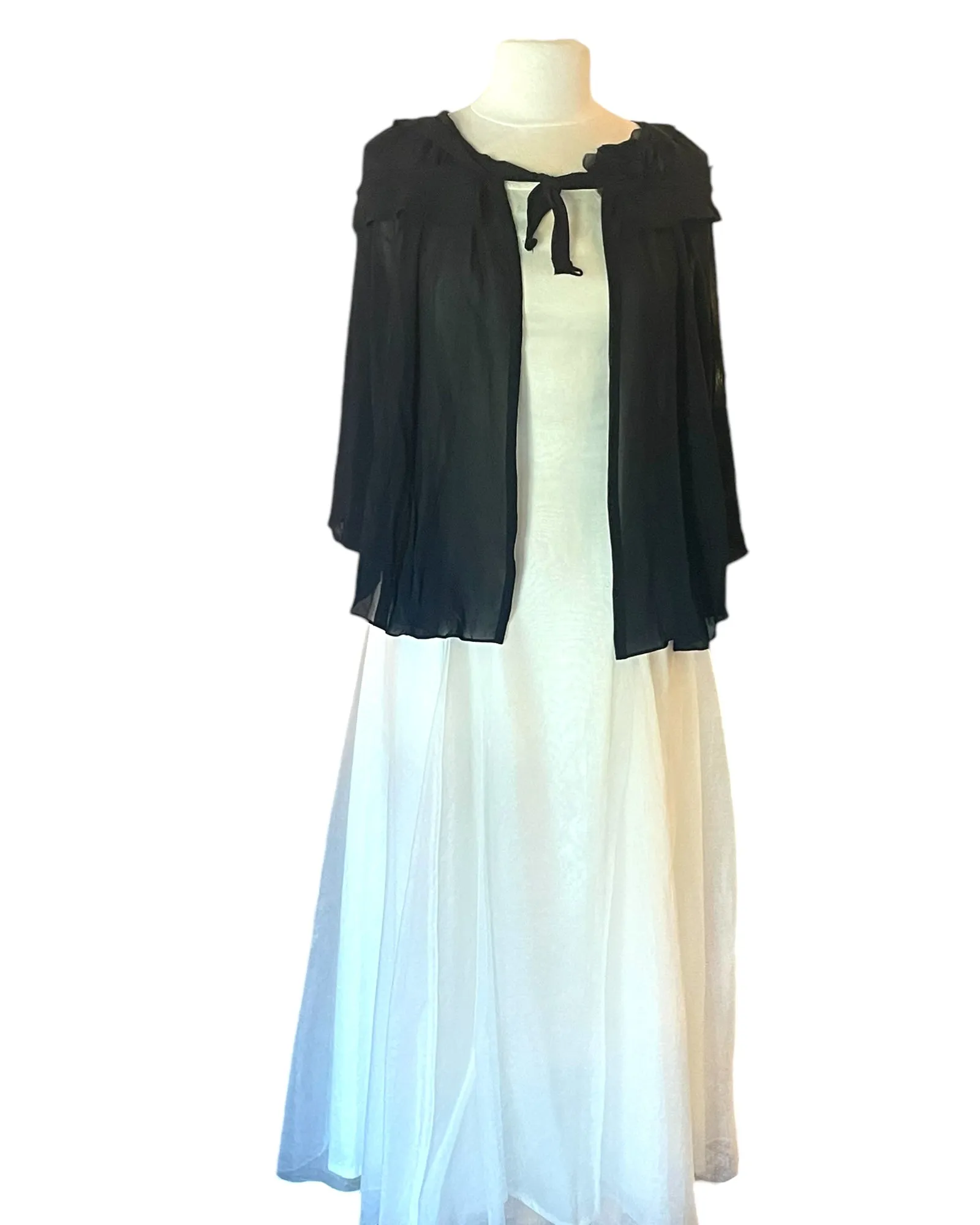 Mazie Cape - Black Rayon Georgette