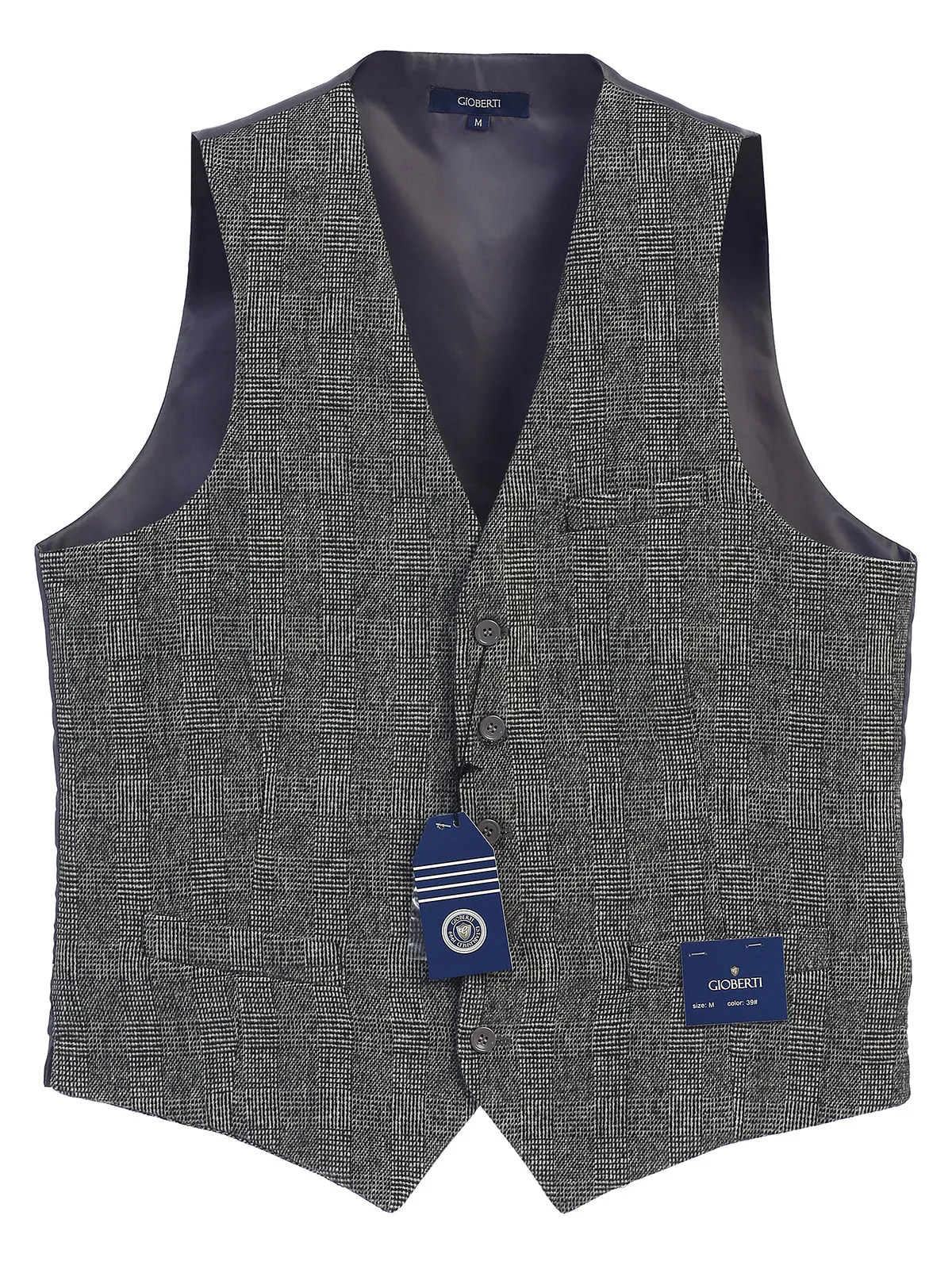 Men's 5 Button Formal Tweed Suit Vest