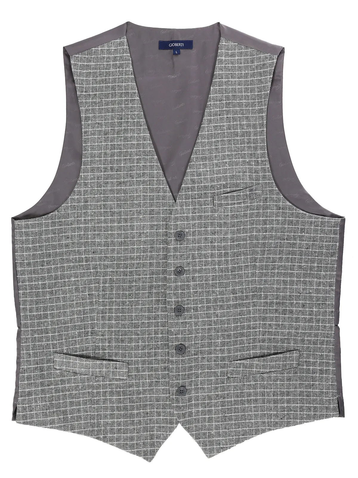 Men's 5 Button Formal Tweed Suit Vest