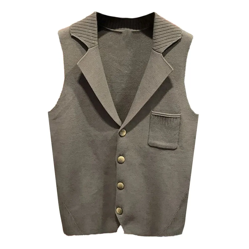 Mens Business Casual Knitted Suit Vest